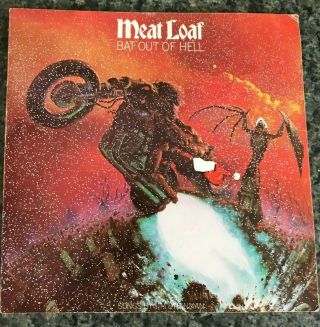 Very Rare Meat Loaf Signed 6x6 Bat Out Of Hell Christmas Card Circa 1978