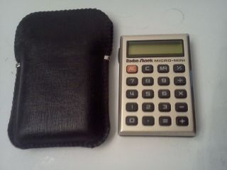 Rare - Complete 1976 Vtg Radio Shack Micro - Mini Ec222 Calculator With Case