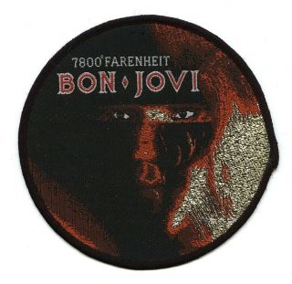 Bon Jovi 7800 Farenheit 1985 Vintage Patch Rare