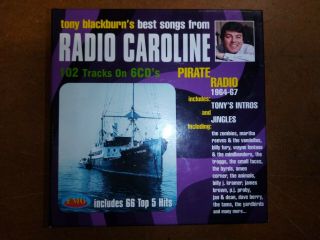 Radio Caroline Best Songs From Tony Blackburn 6 Cd Box Set Rare Pirate Radio