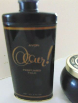 RARE - Vintage AVON OCCUR Perfumed Skin Softener & TALC - METAL CAN - Advertising 4
