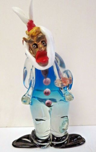 Murano Art Glass Italian Very Rare Toothache Clown Great Piece