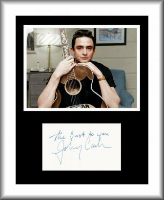 Johnny Cash - Country Music Legend - Rare Hand Signed Autograph