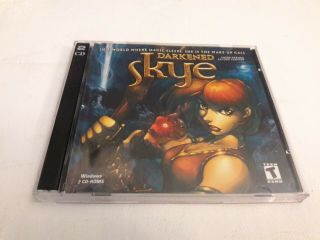 Darkened Skye 2 Disc PC Game case,  RARE Instruction Booklet.  A, 2