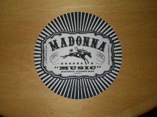 Madonna Promo Turntable Felt For 2000 Cd " Music " - Ultra Rare