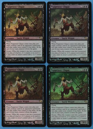 Puppeteer Clique Foil [4x X4] Shadowmoor Nm - M Black Rare Cards (80630) Abugames