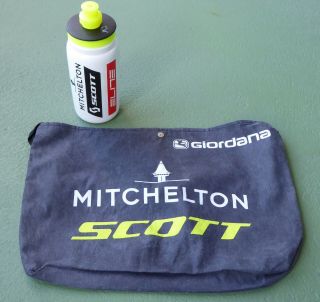 Rare 2019 Team Mitchelton Scott Water Bottle Fed Bag Set Tour De France Bidon