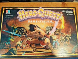 Hero Quest Board Game 1989,  1990 Milton Bradley Complete - Rare