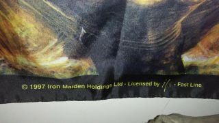 RARE Vintage 1997 IRON MAIDEN - Up the Irons Tapestry Banner Poster Flag 3