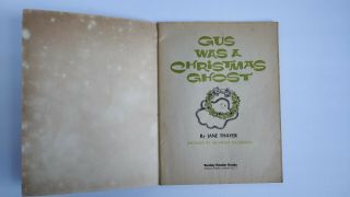 Vintage GUS WAS A CHRISTMAS GHOST by Jane Thayer PB Weekly Reader Rare 4