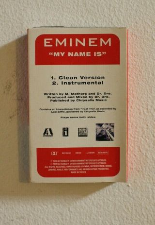 Eminem My Name Is slim shady Cassette tape rare 2