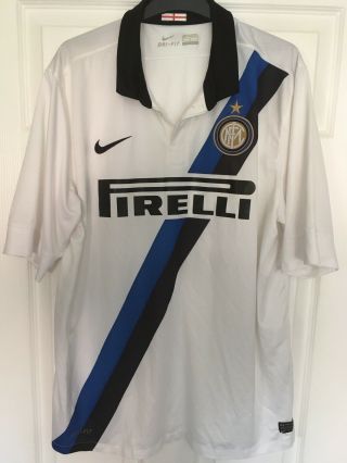 Rare Inter Milan Away Football Shirt 2011/12 Large Nike Serie A Italy Trikot
