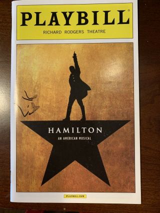 Hamilton Broadway Rare Cast Playbill - Lin - Manuel Miranda - Signed
