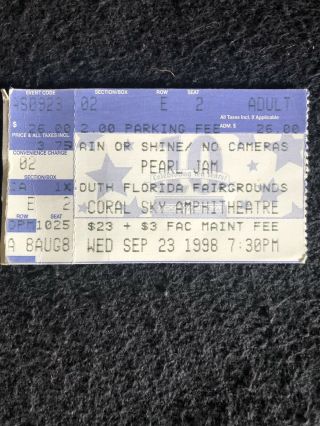 Pearl Jam 1998 Yield Tour Bucket Hat RARE Vintage Black 5