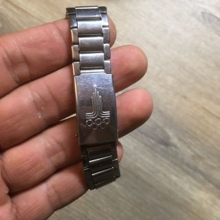Very Rare Vintage Stainless Steel Olympic Watchband (made In Ussr - СССР)