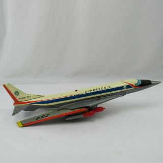 Rare Yonezawa Y Japan Tin Litho Boeing Supersonic Jet Airplane 733