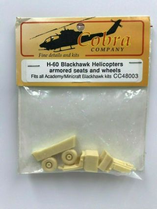 Cobra Company 1/48 H - 60 Blackhawk Armored Seats And Wheels (cc48003) - Oop Rare