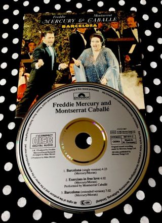 Freddie Mercury & Montserrat Caballe - Barcelona Rare Cd Single