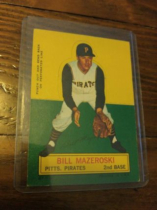 1964 Topps Stand - Ups Bill Mazeroski Pirates Rare Mlb Card