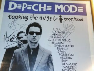 Depeche Mode Autographed Touring The Angel 2005 - 06 Tour Poster 25 " X35 " Rare