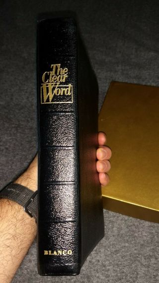 The Clear Word - Bible - Rare " Expensive " Black Morocco Leather Edition