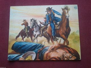 Rare Vintage Portugal Western Book Cover Painting Zane Grey Story
