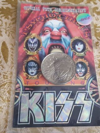 Kiss Gene Simmons Psycho Circustouring Promo Coin N/s Rare