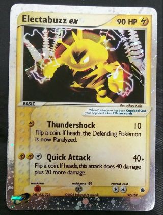 Electabuzz Ex 97/109 Ultra Rare Ruby And Sapphire Pokemon Card | #39651548