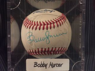 Bobby Murcer Autographed Baseball Rare W/ 2 Signatures On Mickey Mantle Ball