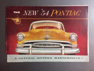 1954 Pontiac Full Line Showroom Advertising Sales Brochure Rare Awesome L@@k