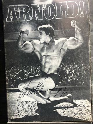 Signed Arnold Schwarzenegger Booklet Rare 