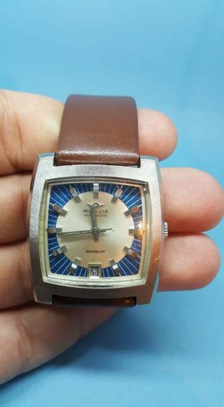 Vintage Mondia Winsor Automatic Swiss Made Mens Watch Rare Dial