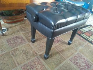 Killeen Mfg Tufted Adjustable Piano Bench Rare