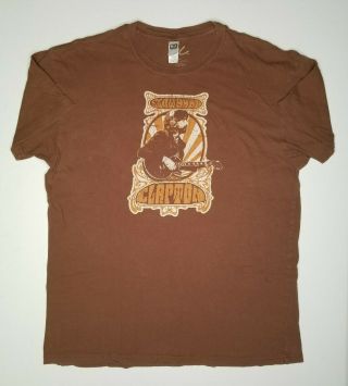 Retro Eric Clapton " Slowhand " Brown Size L Large T - Shirt Next Level Rare