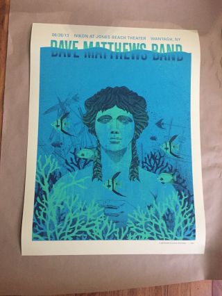 Dave Matthews Band Poster Wantagh Ny Jones Beach Rare 6/26/13