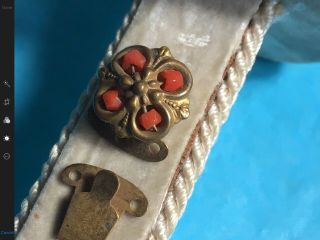 Georgian Gold Intricate Necklace Clasp - French Coral & Pinchbeck - Very Rare Item
