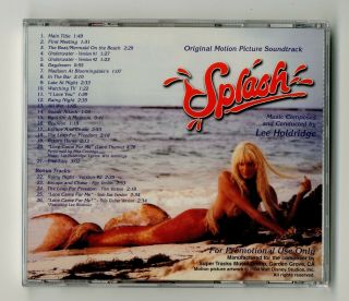SPLASH Soundtrack CD Lee Holdridge Promo 1984 Walt Disney LHCD - 02 RARE OOP 2