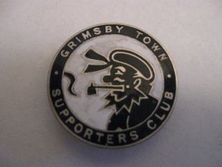 Rare Old Grimsby Town Football Supporters Club Enamel Buttonhole Badge