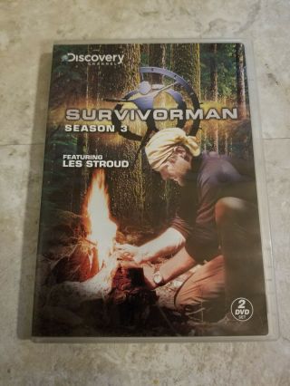 Survivorman Dvd Season 3,  2 - Disc Set,  Les Stroud,  Survivor Man Rare Oop Dicover