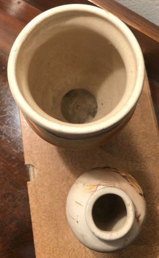 2 Rare Nemadji Pottery Vases Great Marbling Swirls American Indian USA 5