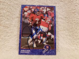 Rare John Elway 1993 Collectors Edge 1 Autographed Card,  Denver Broncos,