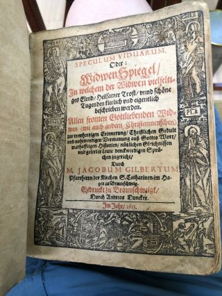 Widwenspiegel Rare German & Latin Book By Jacob Gilbert Circa 1613