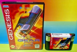 Top Gear 2 - Sega Genesis Rare Racing Game Box,  Cover Art