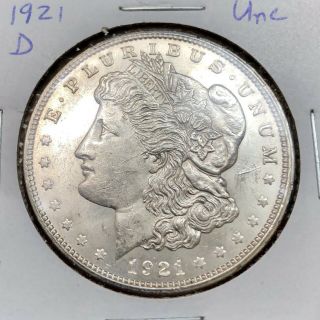 1921 D Morgan Dollar Error Misaligned Dies Rare U.  S.  $1 Silver Coin