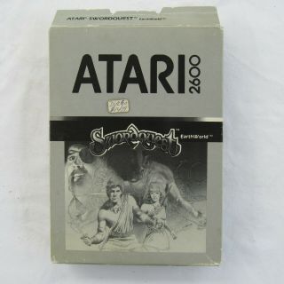 Swordquest Earthworld Atari 2600 Game - Very Rare Gray Box Atari Corp.  Edition