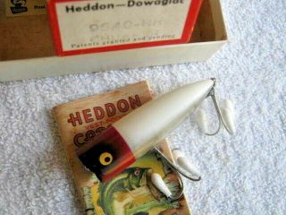 Rare Vintage Heddon Chugger Spook Topwater Lure Lures 9540 - Rh W/box/pocket Cat.