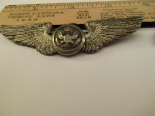 Rare Wwii Us Army Air Corps Crew Wings - British Made Ludlow London Straight Pin