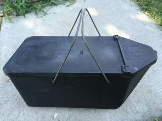 Rare Weber Portable Cold Charcoal Storage Bin Container Bucket Bbq Camping Caddy