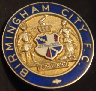 Birmingham City Fc Rare Vintage Club Crest Badge Maker Smith London 19mm Dia