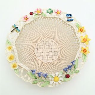 Rare Belleek Irish Porcelain Limited Edition Annual Wild Flowers Basket